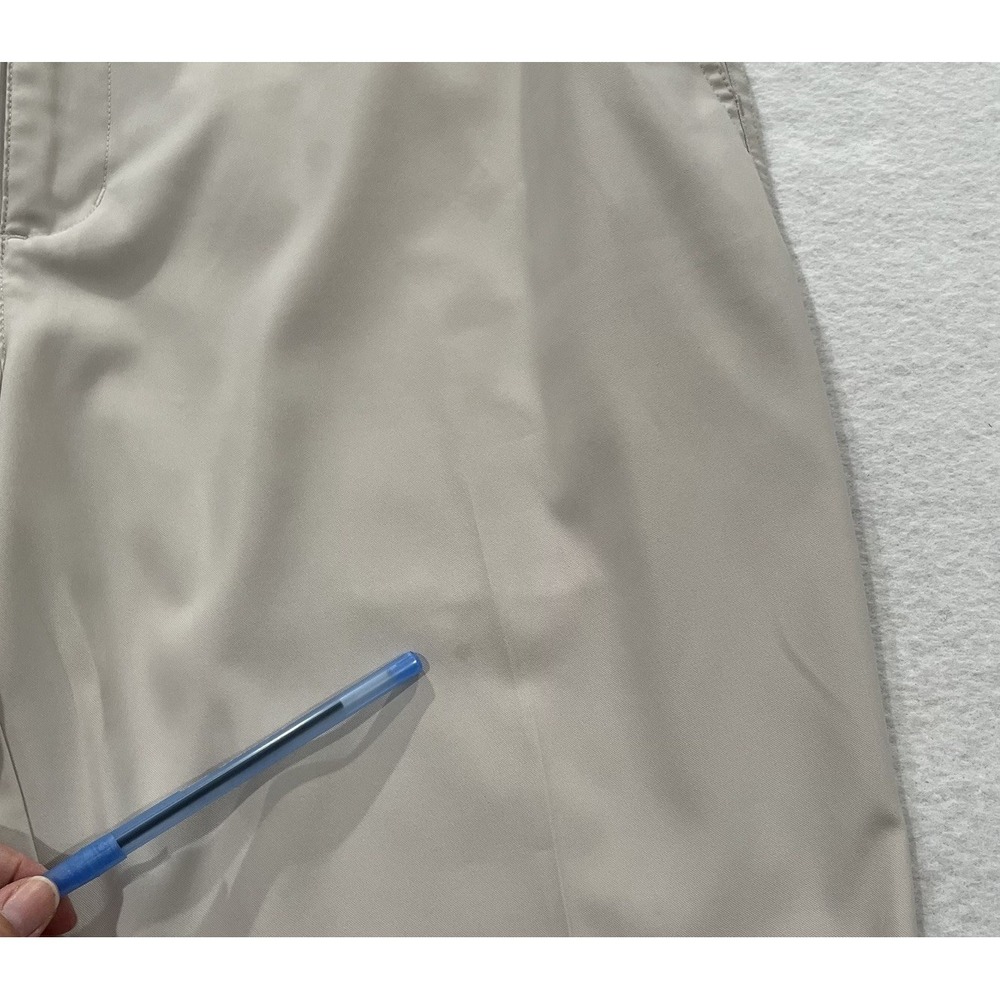 Adidas Golf Pants Mens 36x30 Beige Tan Climalite Flat Front Preppy Country Club - Picture 8 of 9